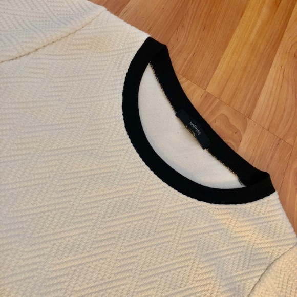 Textured mini t-shirt Dress in White/Cream Small - Picture 2 of 2